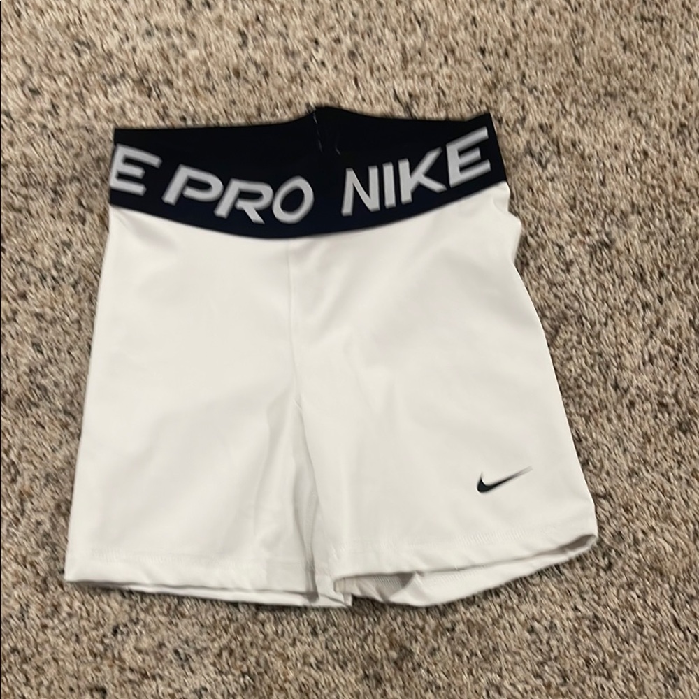 Nike - Women's White Nike Pro Shorts
